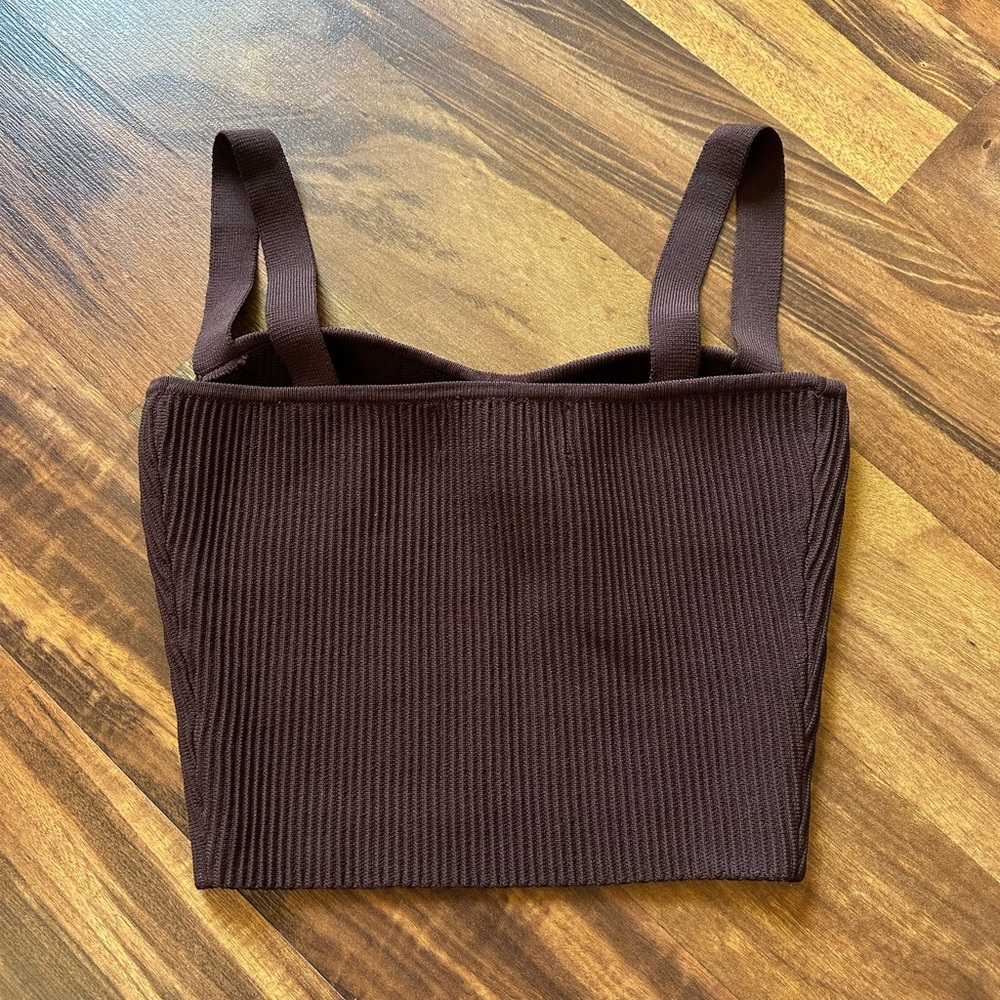 American Threads Fiore Ribbed Bustier Crop Top - Picture 7 of 7